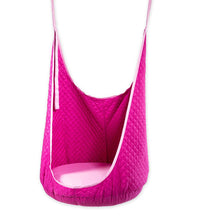 Quilted HugglePod Hanging Chair with Inflatable Cushion - Fuscia