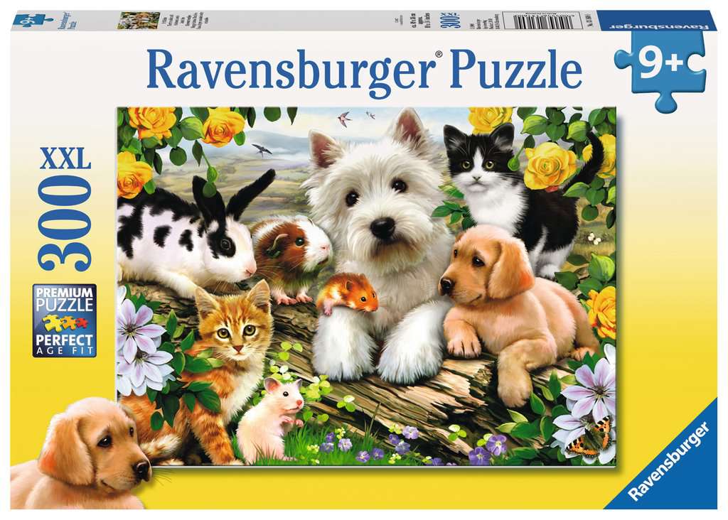 Happy Animal Buddies - 300 XXL pc Jigsaw Puzzle By Ravensburger