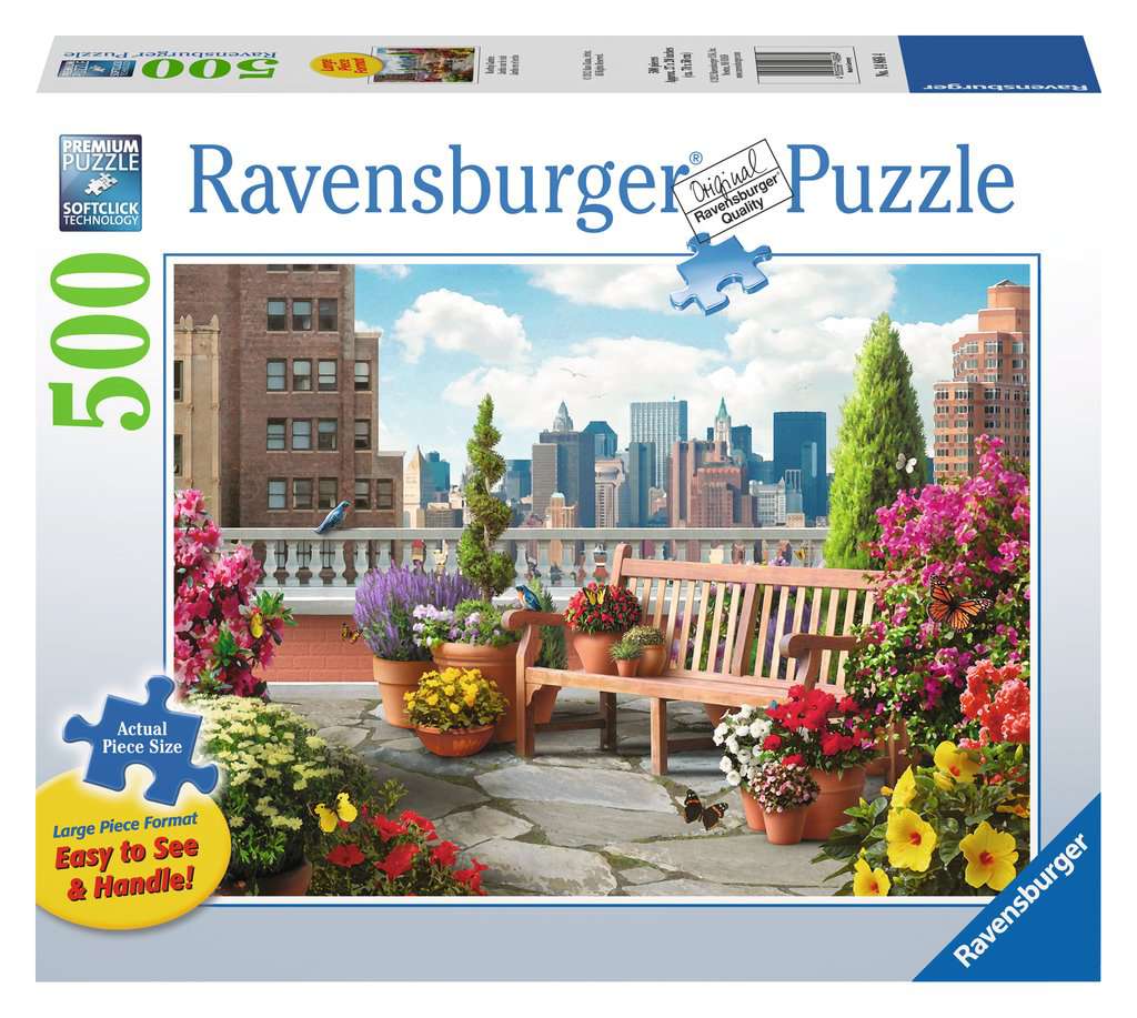 Rooftop Garden - 500 pc Large Format Jigsaw Puzzle By Ravensburger