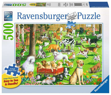 At the Dog Park - 500 pc Large Format Jigsaw Puzzle By Ravensburger