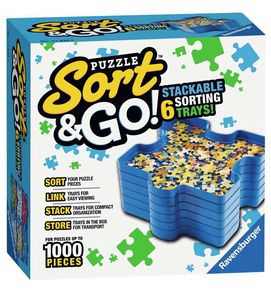 Puzzle Sort & Go! - Six Stackable Sorting Trays by Ravensburger