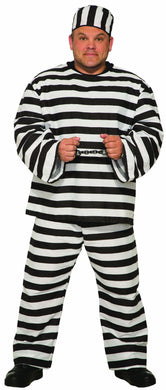 Deluxe Plus Size Convict Prisoner Costume