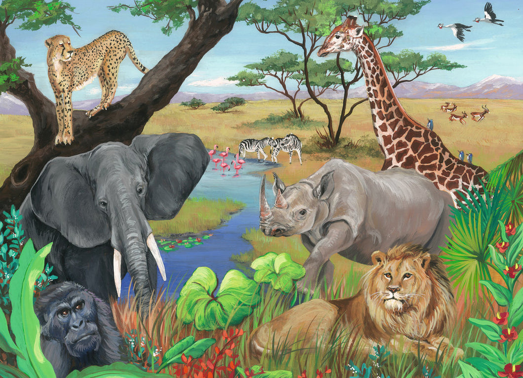 Safari Animals   - 60   Pc Jigsaw Puzzle By Ravensburger