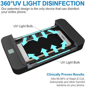 UV-C Phone Sanitizer with Aromatherapy (Black)