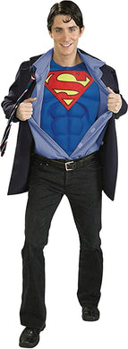 Superman Reveal Costume Jacket-Shirt Front, Tie and Glasses