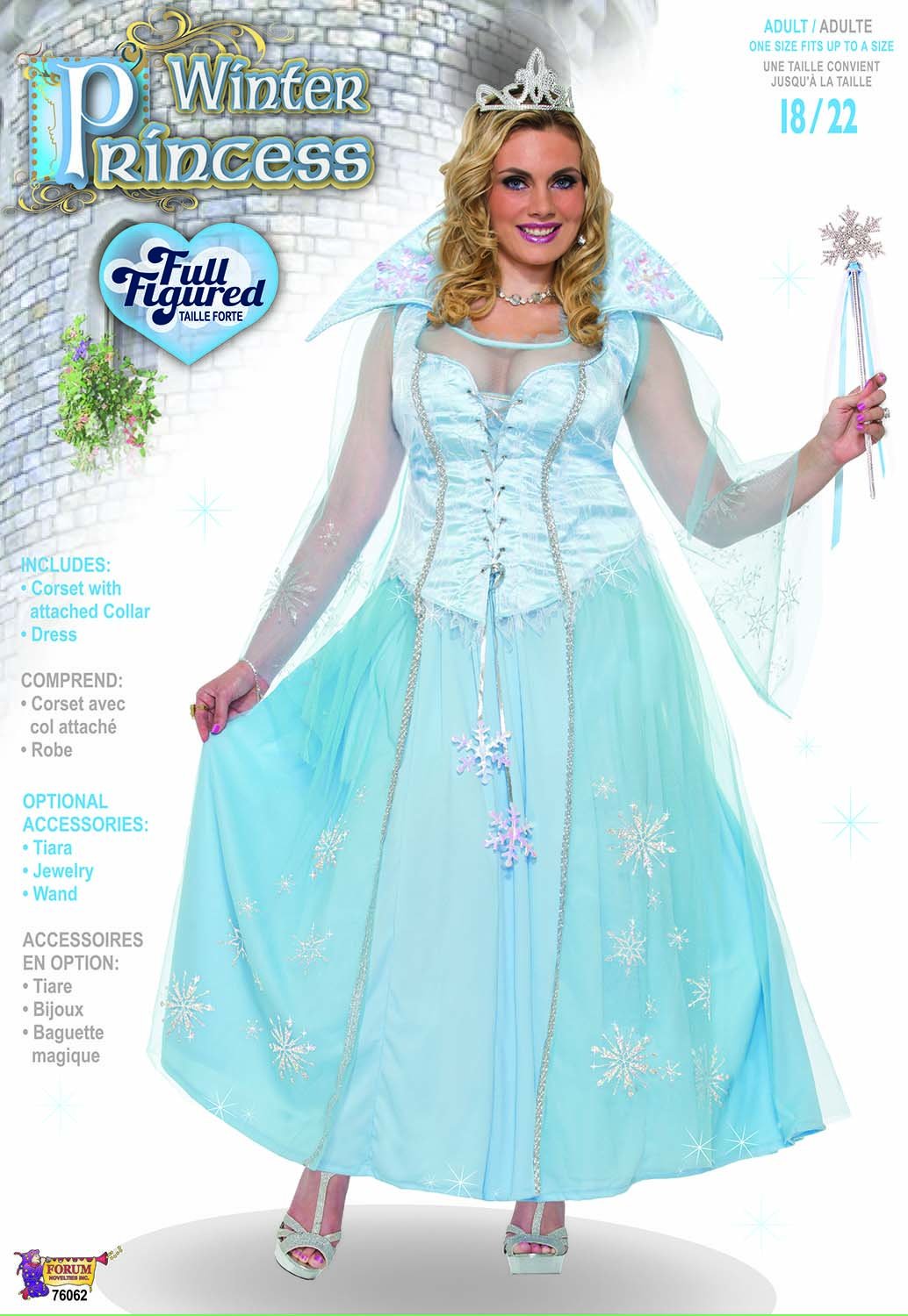 Winter Princess Costume  - Plus Size