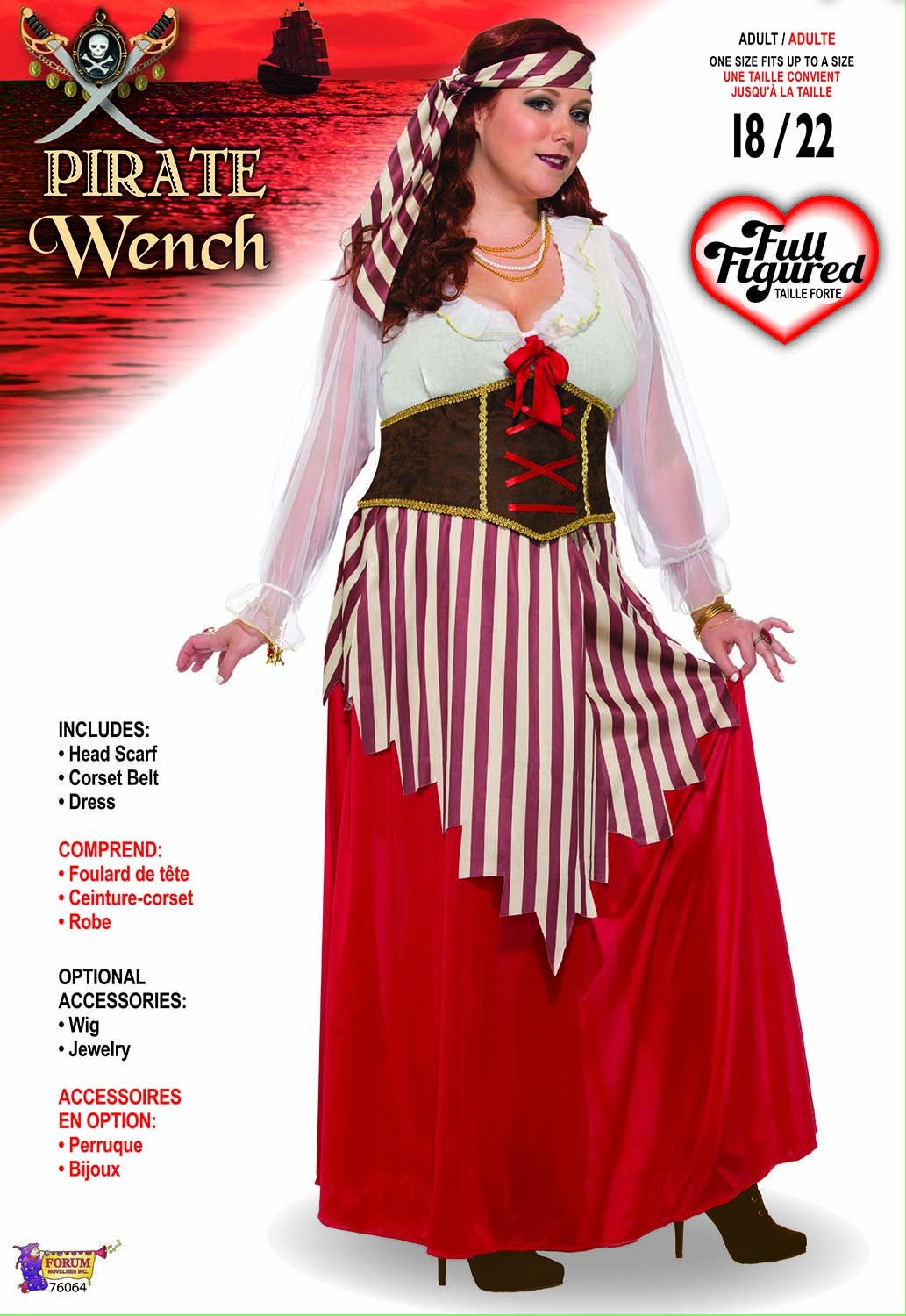 Pirate Wench Costume  - Plus Size