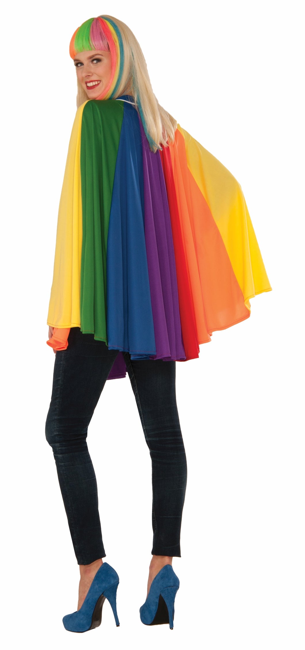 Adult Rainbow Fantasy Cape 30 inch length
