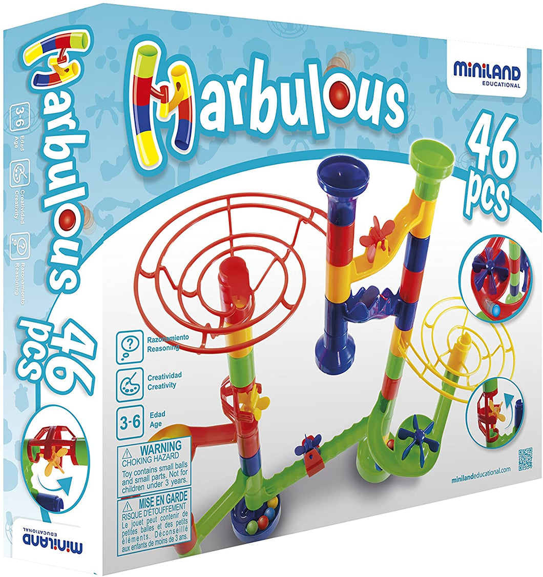 Marbulous Marble Run Building Kit (46 Piece)