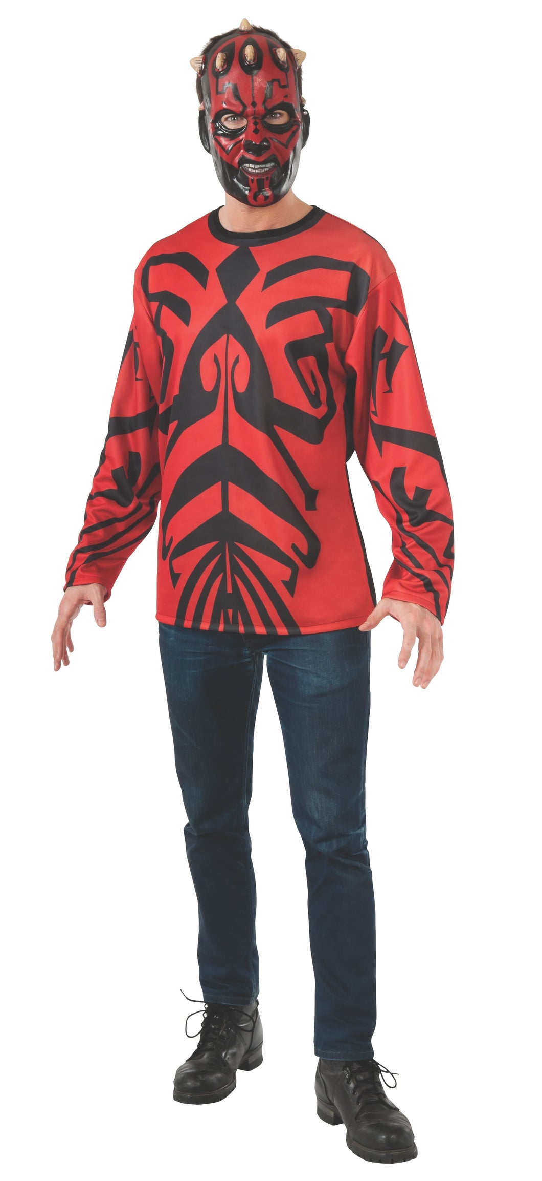 Darth Maul T Shirt and Mask Costume Set