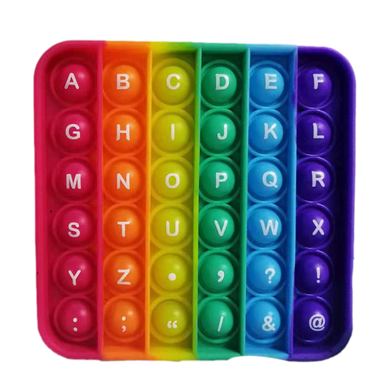 Push Pop Fidget - Rainbow Alphabet