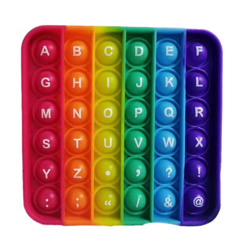 Push Pop Fidget - Rainbow Alphabet