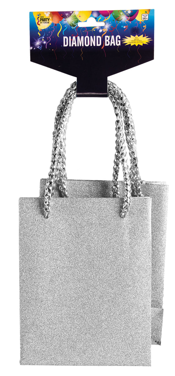 Small Size  Diamond Gift Bag - Silver