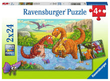Dinosaurs at Play - 24 Piece Jigsaw Puzzles (2 Pack) By Ravensburger