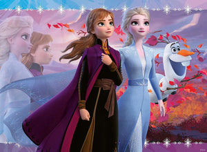 Frozen Glitter Puzzle Strong Sisters Elsa and Anna   - 100   Pc Jigsaw Puzzle By Ravensburger