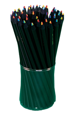 Six In One Color Black Wood Pencil