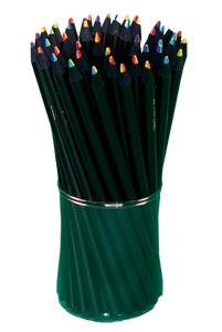 Six In One Color Black Wood Pencil