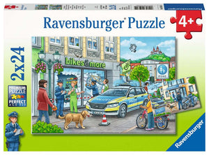 Police at Work  - 24 Piece Jigsaw Puzzles (2 Pack) By Ravensburger