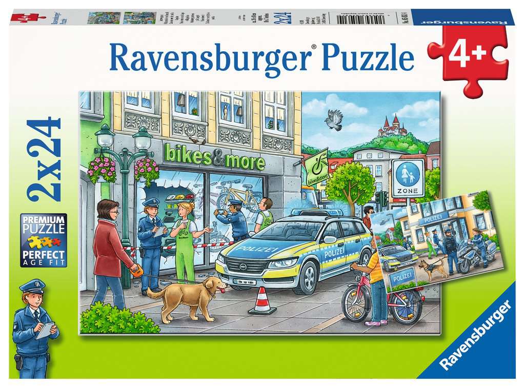 Police at Work  - 24 Piece Jigsaw Puzzles (2 Pack) By Ravensburger