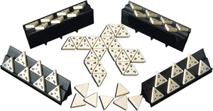 Tri-ominos Deluxe by Pressman - Deluxe Edition with Brass Spinners