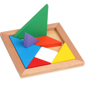 Wood Tangram Puzzle (4"x4"x1/8")