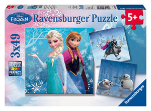Disney: Frozen  - Winter Adventures - 49 Piece Jigsaw Puzzles (3 Pack) By Ravensburger